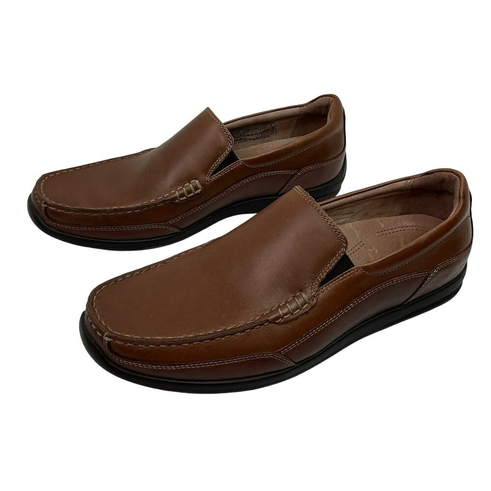 Vionic Leather Slip On Loafers Mens 10.5 Brown